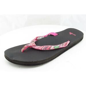 Sanuk Sz 6 M Pink Flip Flop Synthetic Women Sandals‎